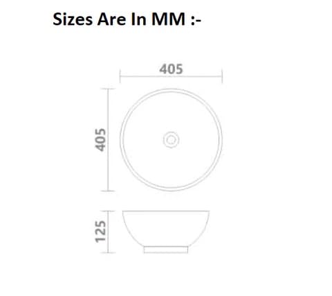 Mexican style sinks angled view of glossy ceramic round vessel sink with blue yellow Mexican pattern