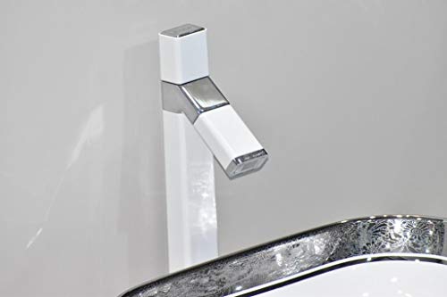 InArt White Rectangular Ceramic Bathroom Vessel Sink, 46 x 33 x 14 cm product image 9 of 9