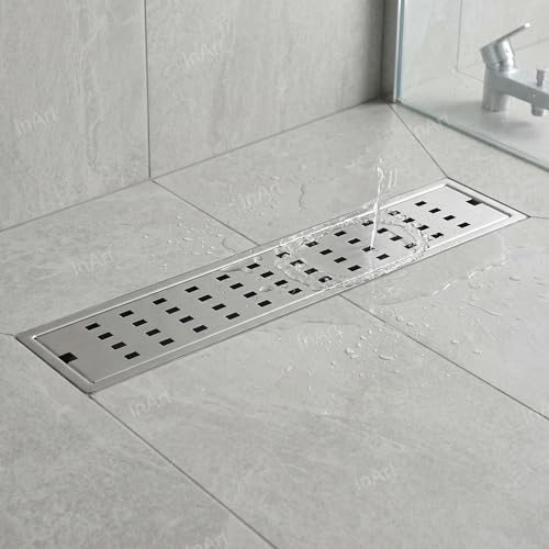 InArt Square Stainless Steel Bathroom Floor Drain, 18 x 4 product image 7 of 12
