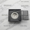 InArt Matte Black Brass Bathroom Floor Drain, 12 x 4 product image 4 of 12