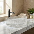 InArt Clear Oval glass vessel sink, 19.7 x 14.6 x 5.5 inches