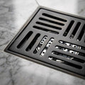 InArt Matte Black Brass Bathroom Floor Drain, 12 x 4 product image 10 of 12