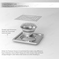 InArt Square Stainless Steel Bathroom Floor Drain product image 12 of 12