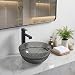 InArt Black Round Glass Bathroom Vessel Sink, 13.4 x 13.4 x 6.9 in product image 3 of 12