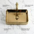 InArt Modern Gold Ceramic Vessel Sink – 19