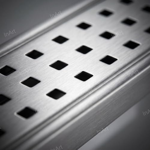 InArt Square Stainless Steel Bathroom Floor Drain, 18 x 4 product image 9 of 12