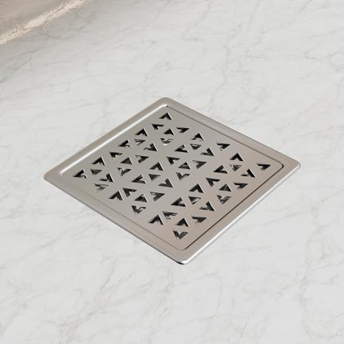 InArt Square Stainless Steel Bathroom Floor Drain, 5 x 5 product image 1 of 12