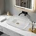 InArt Clear Rectangular Glass Bathroom Vessel Sink, 17.5 x 13.0 x 4.1 in product image 4 of 12