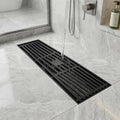 InArt Matte Black Linear Brass Bathroom Floor Drain, 12 x 4 product image 8 of 12