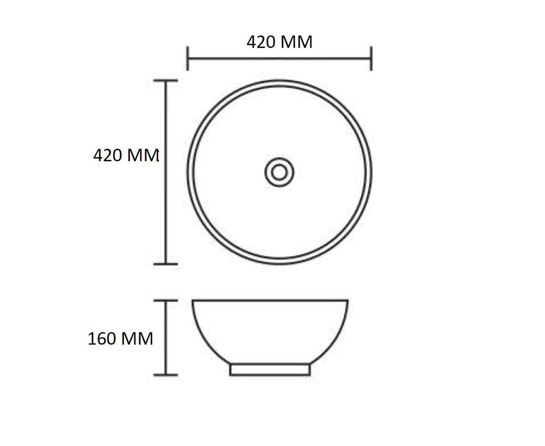 Bathroom ceramic basin InArt light green round ceramic vessel sink 42x42cm tabletop wash basin DW266