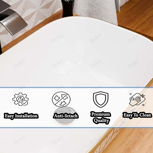 InArt Black Round Ceramic Bathroom Vessel Sink product image 10 of 12