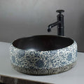 InArt Charcoal Black Round Ceramic Bathroom Vessel Sink product image 6 of 10