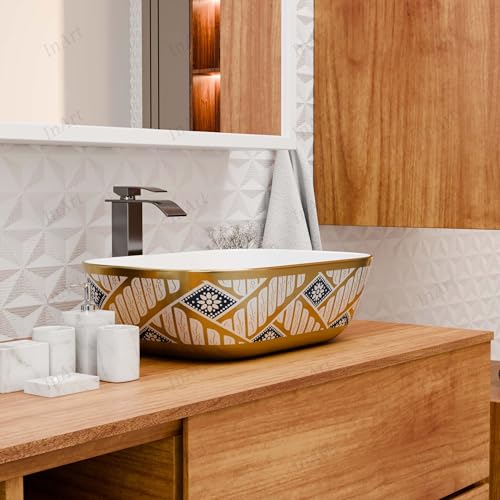 InArt Black Round Ceramic Bathroom Vessel Sink product image 6 of 12