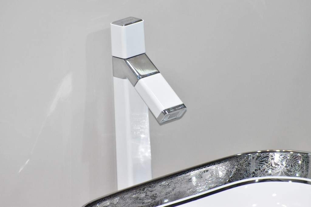 InArt White Rectangular Ceramic Bathroom Vessel Sink, 46 x 33 x 14 cm product image 5 of 9