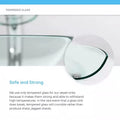 InArt Black Faceted Crystal Glass Vessel Sink for Countertop Bathrooms, 13.4 Inch, additional product view 5