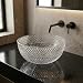 InArt Transparent Round Glass Bathroom Vessel Sink, 13.4 x 13.4 x 6.9 in product image 3 of 12