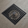 InArt Matte Black Linear Brass Bathroom Floor Drain, 12 x 4 product image 2 of 12
