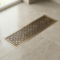 InArt Square Brass Bathroom Floor Drain, 12 x 4 product image 2 of 12