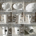 InArt White Round Ceramic Pedestal Bathroom Sink, 15 x 15 product image 6 of 12