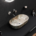 InArt Grey Round Ceramic Bathroom Vessel Sink product image 2 of 12