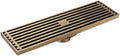 InArt Antique Brass Brass Shower Grate Drain – Self-Closing Trap Core, 12