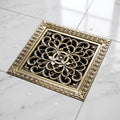 InArt Square Brass Bathroom Floor Drain, 12 x 4 product image 2 of 12