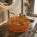 InArt Amber Round Glass Bathroom Vessel Sink product image 2 of 12