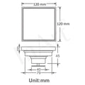 InArt Square Linear Brass Shower Drain Channel with Grate Cover, 12 x 4 Inch, additional product view 6