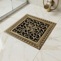 InArt Square Brass Bathroom Floor Drain, 12 x 4 product image 8 of 12