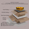 Gold Rectangular Ceramic vessel bathroom sink, additional product view 3