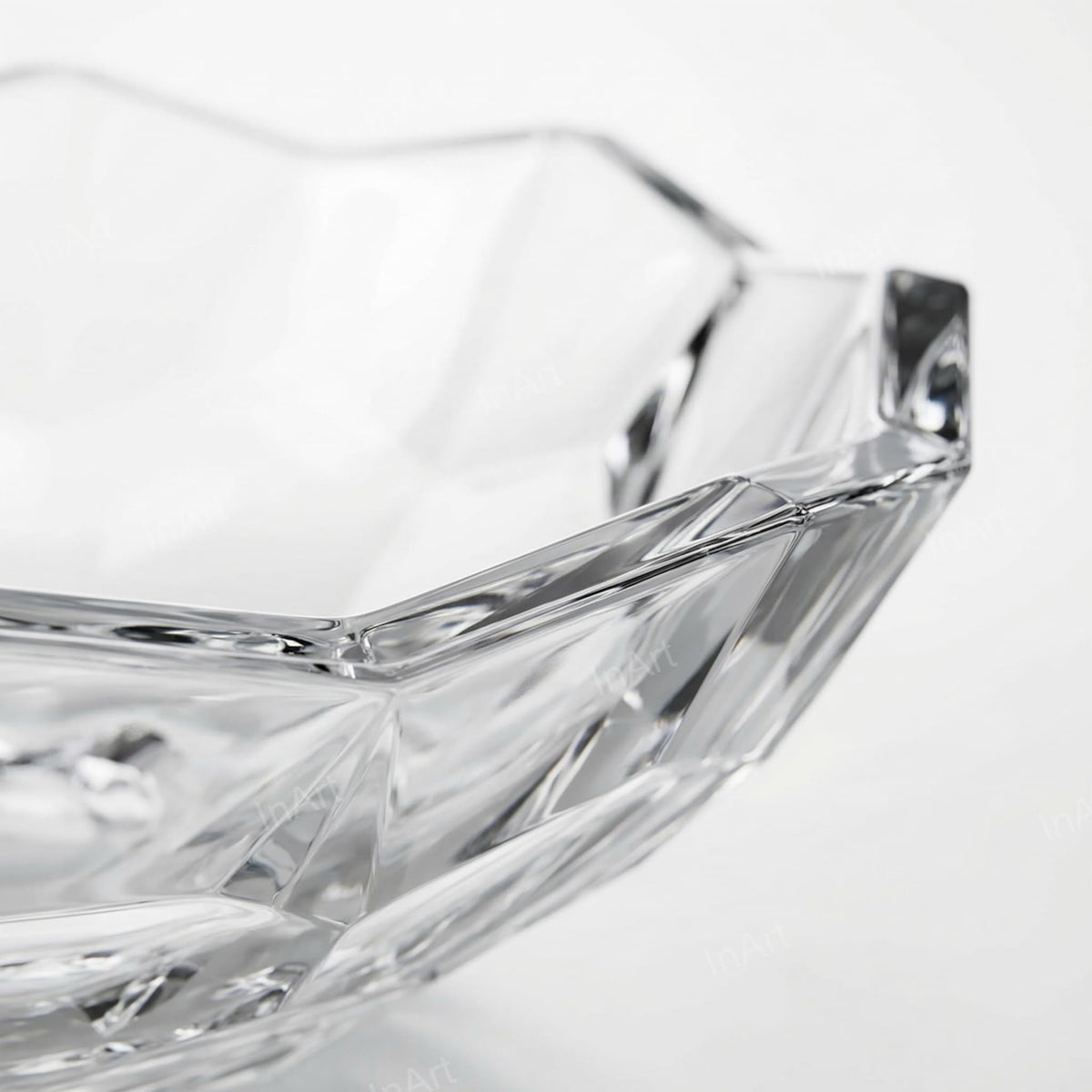 InArt Transparent Prism Crystal Glass Vessel Sink for Countertop Bathrooms, 18.1 Inch, additional product view 5