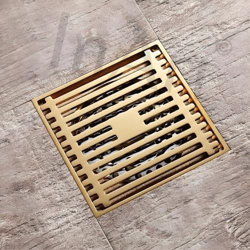 InArt Square Brass Bathroom Floor Drain, 12 x 4 product image 6 of 12