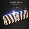 Flush floor-mounted rectangular shower floor drain installed look, antique brass slotted grate cover