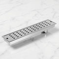 InArt Square Linear Stainless Steel Shower Drain Channel with Grate, 18 x 4 Inch, additional product view 2