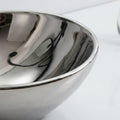 Vessel sink on vanity lifestyle, InArt ceramic oval silver bowl sink for bathroom countertop