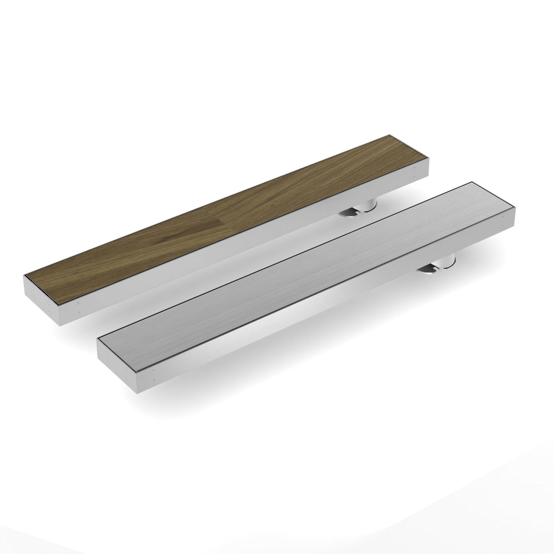 InArt 24 x 4 Inch Stainless Steel Shower Floor Drain with Hair Strainer Grate