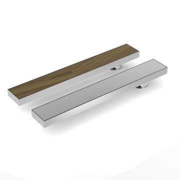 InArt 24 x 4 Inch Stainless Steel Shower Floor Drain with Hair Strainer Grate