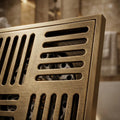InArt 12 x 4 Inch Square Brass Shower Drain with Removable Strainer Grate, additional product view 5