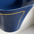InArt Glossy Blue Wall-Mounted Ceramic Bathroom Sink with Half Pedestal, 19.7 Inch, additional product view 5