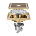 InArt Square Linear Brass Shower Drain Channel with Grate Cover, 12 x 4 Inch, additional product view 4