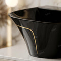 InArt Glossy Black Wall-Mounted Ceramic Bathroom Sink with Half Pedestal, 21.3 Inch, additional product view 5