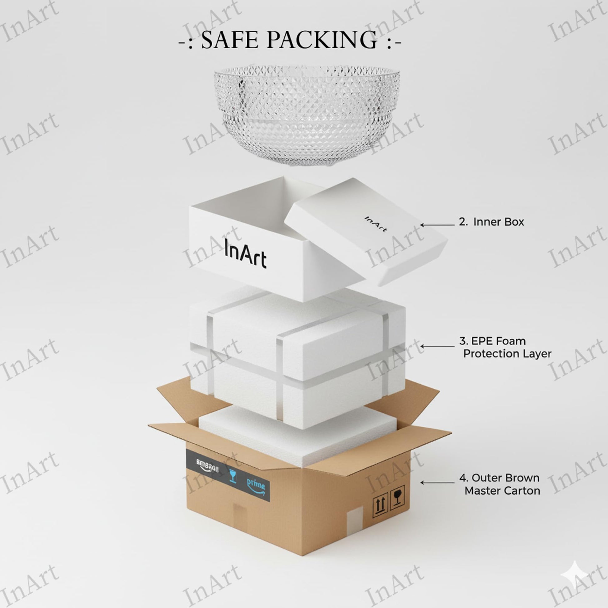 InArt Transparent Round Glass Bathroom Vessel Sink, 13.4 x 13.4 x 6.9 in product image 11 of 12