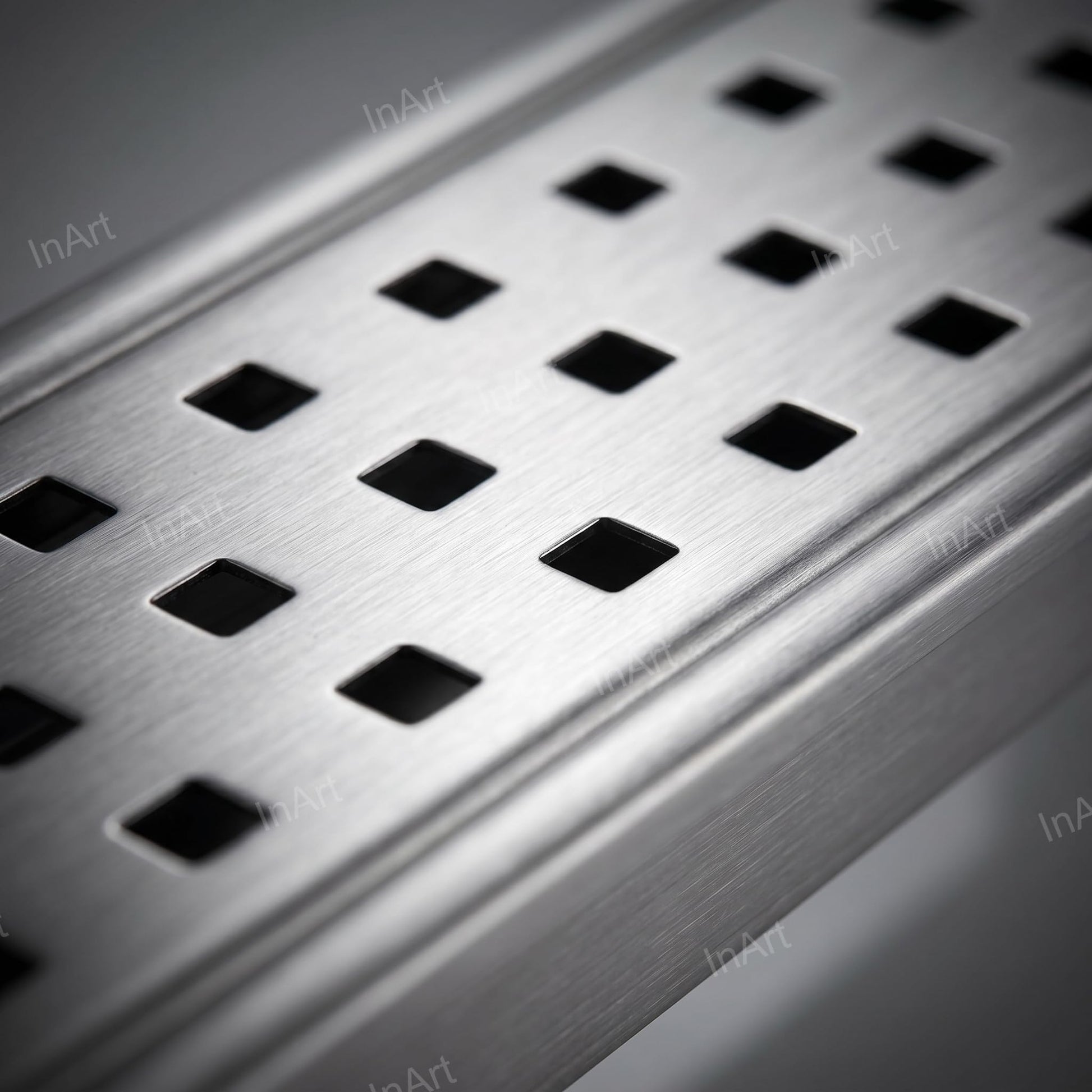 InArt Square Linear Stainless Steel Shower Drain Channel with Grate, 18 x 4 Inch, additional product view 5
