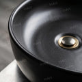Charcoal Black Oval Ceramic vessel bathroom sink, additional product view 7
