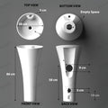 InArt Basin Pedestal Sink - Standing Bathroom Sink White 38x38 CM, additional product view 2
