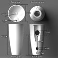 InArt Basin Pedestal Sink - Standing Bathroom Sink White 38x38 CM, additional product view 5