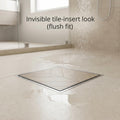 InArt Brushed 304 Stainless Shower Floor Drain – Square Shower Drain Tile Insert, 5
