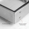 InArt Brushed 304 Stainless Shower Floor Drain – Square Shower Drain Tile Insert, 5