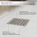 InArt 5 x 5 Inch Square Stainless Steel Shower Drain for Bathroom Floors, additional product view 9