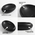 Bathroom sinks above counter side angle, InArt rectangular ceramic vessel sink in matte black finish